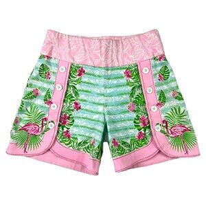 FamaZee by Donati Vittorio LAGUNA Shorts  Women's Size 6 Pink Print